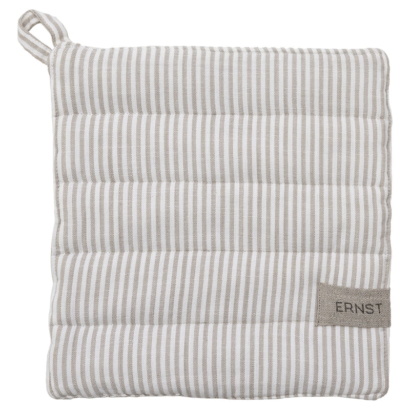 Pannenlap Strepen, Wit/Beige