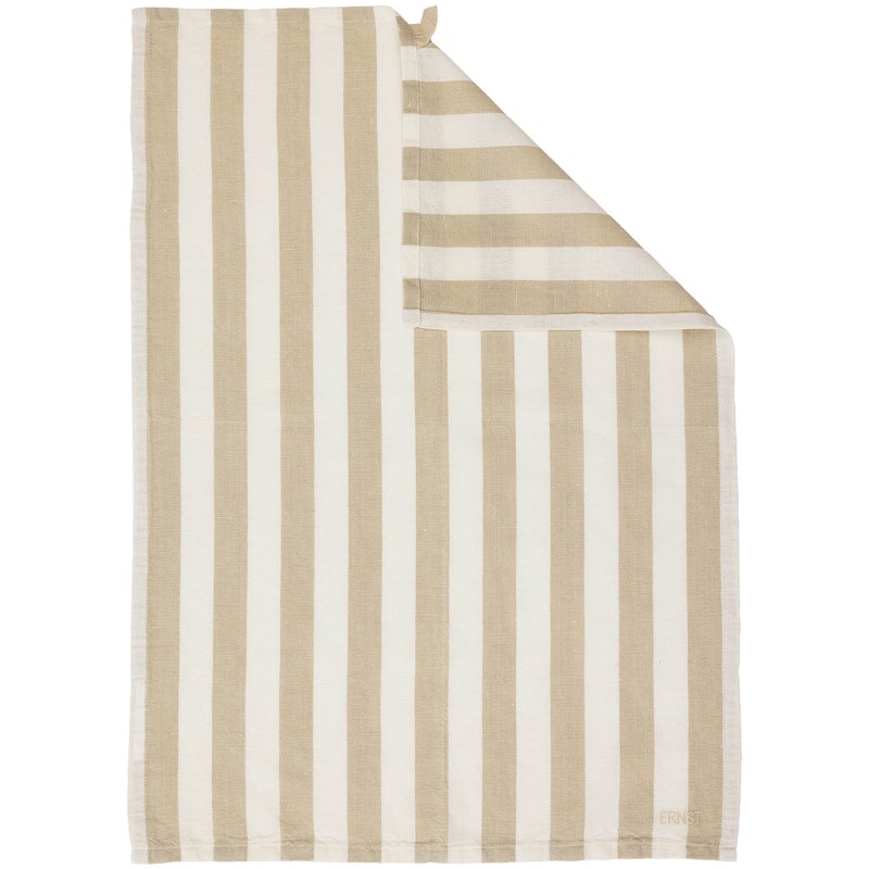 Theedoek 47x70 cm, Wit/Beige