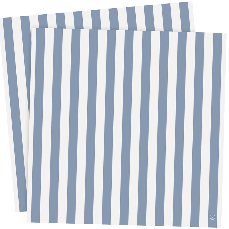 Servetten 33x33 cm Pak van 2, Wit/Lichtblauw