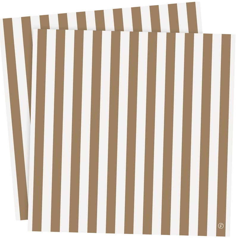 Servetten 33x33 cm Pak van 2, Wit/Colakleurig