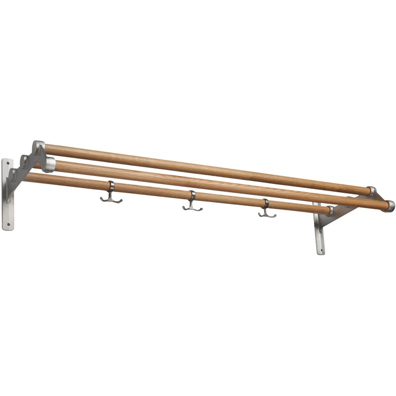 Nostalgi 291 Hoedenrek 100 cm, Aluminium / Eiken