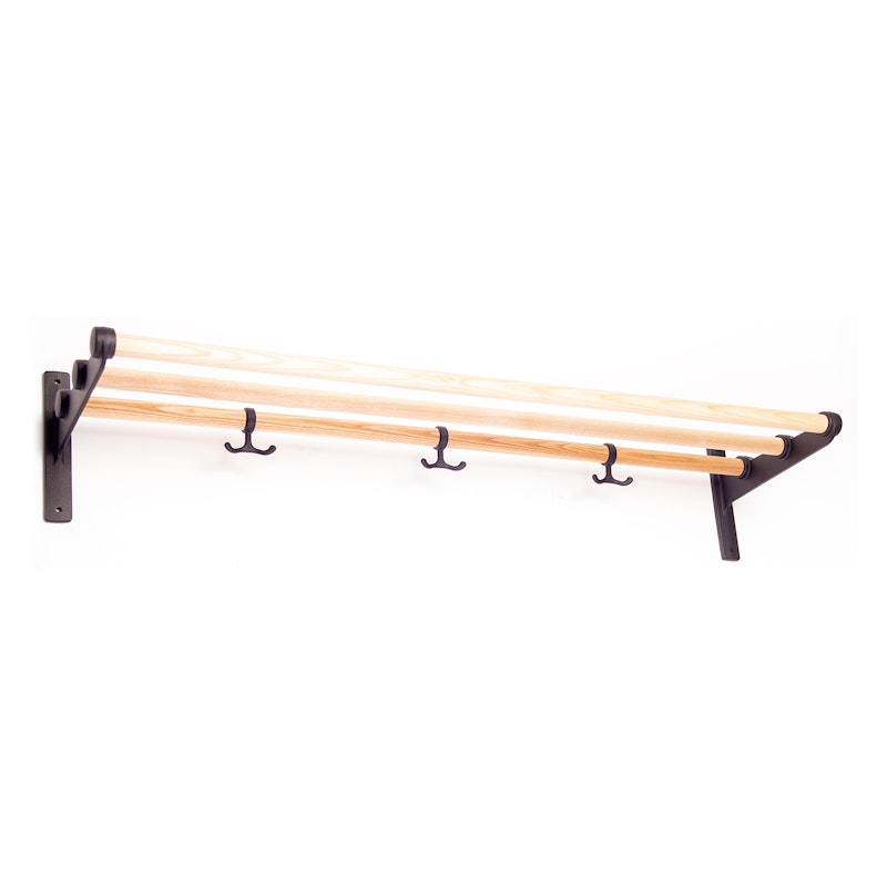 Nostalgi Hat Rack/Shoe Rack, Black Fittings Hoedenrek Zwart Askleurig