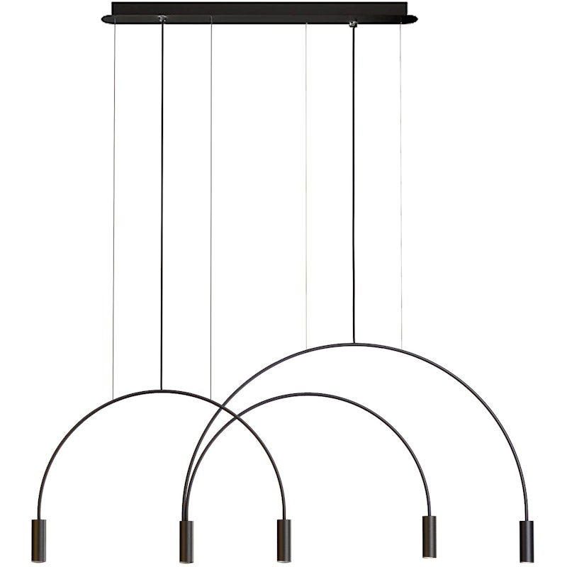 Volta L78S.1D1T-W Hanglamp, Zwart / Zwart / Zwart