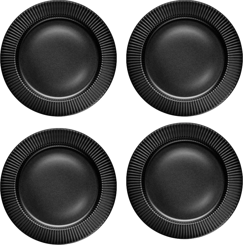 Legio Nova Dinerbord 28 cm Pak van 4, Zwart
