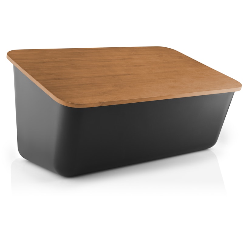 Nordic Kitchen Brooddoos, Zwart / Bamboe
