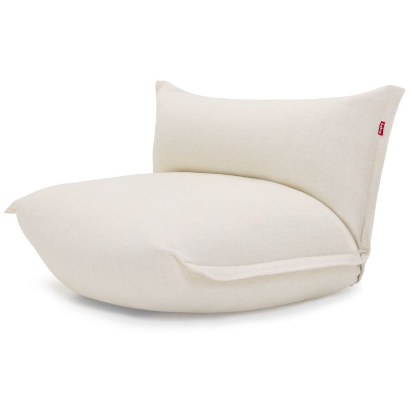 The BonBaron Slim Boucle Loungestoel, Creme