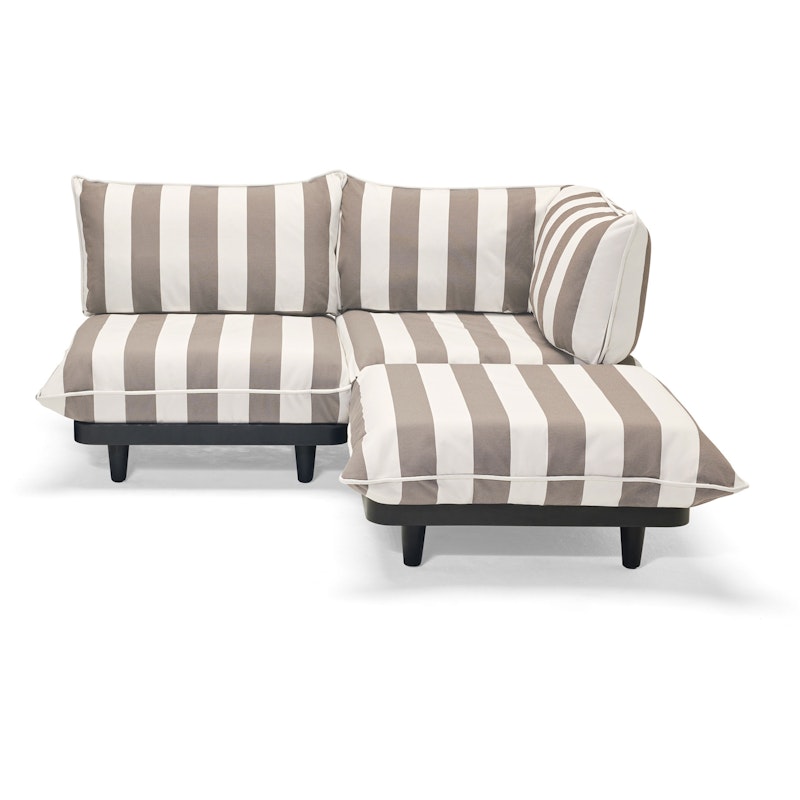 Paletti Modulaire Bank 2-zits Met Chaise Longue, Stripe Cacao (Right)