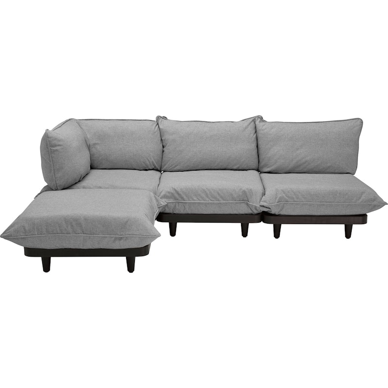 Paletti Modulaire Bank 3-zits met Chaise Longue, Rock Grey