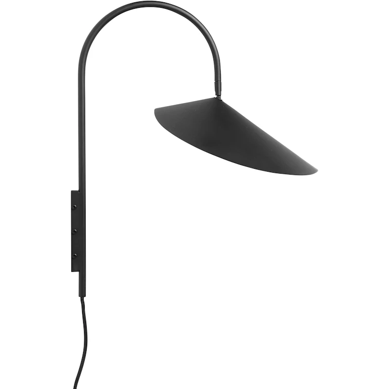 Arum Swivel Wandlamp, Zwart