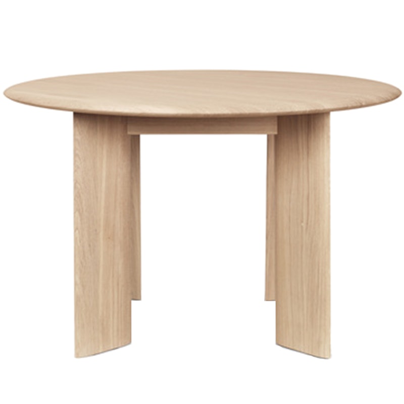 Bevel Tafel Ø117 cm, Wit Geolied Eiken