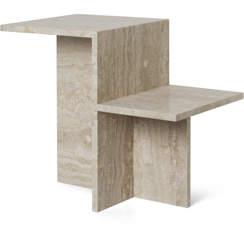 Distinct Bijzettafel, Travertine