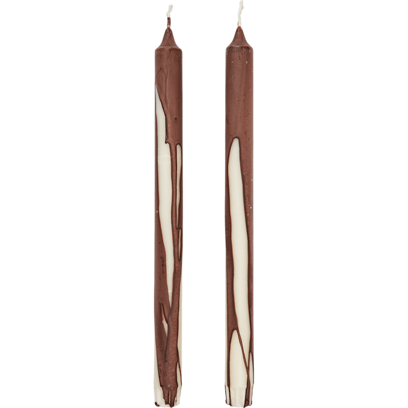 Dryp Kaarsen 30 cm Pak van 2, Dark Chocolate