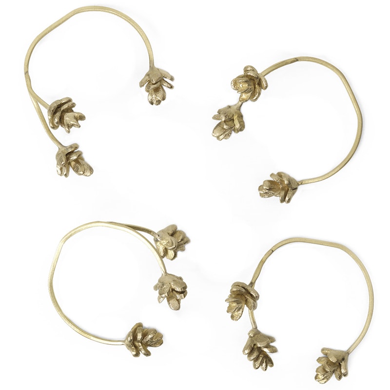 Forest Servetring Pak van 4, Messing