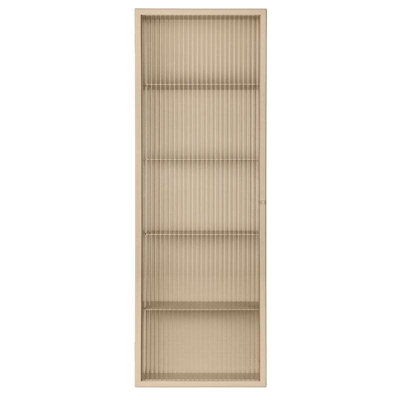 Haze Muurkast Golvend Glas 35x100 cm, Cashmere