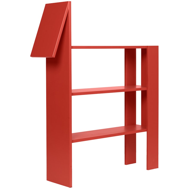 Horse Boekenkast 91x111 cm, Poppy Red