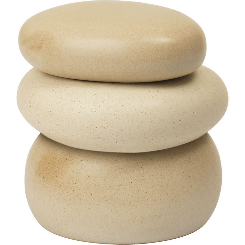Pebble Doos Crèmekleurig / Zand, 14,7 cm