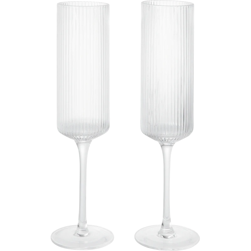Ripple Champagneglas Pak van 2, Doorzichtig