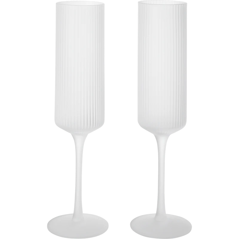 Ripple Champagneglas Pak van 2, Frosted
