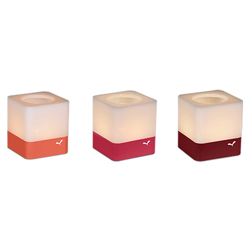 Cuub Tealight Holder 3 Pcs, Red