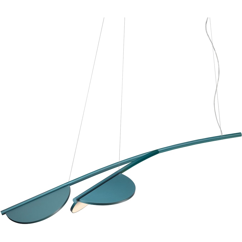 Almendra Organic Y Short S2 Hanglamp, Bay Blue Metallized