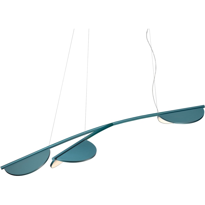 Almendra Organic Y Short S3 Hanglamp, Bay Blue Metallized