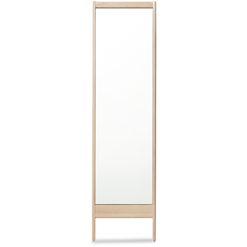 A Line Spiegel 52x195 cm, Wit Geolied Eiken