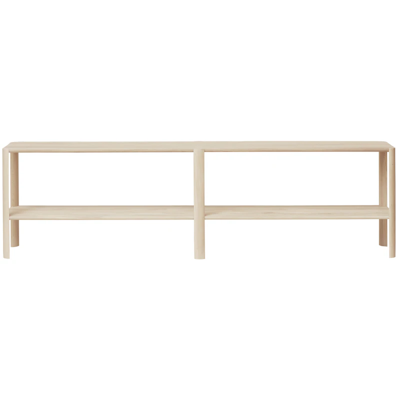 Leaf Schap 2x2, Wit Geolied Eiken