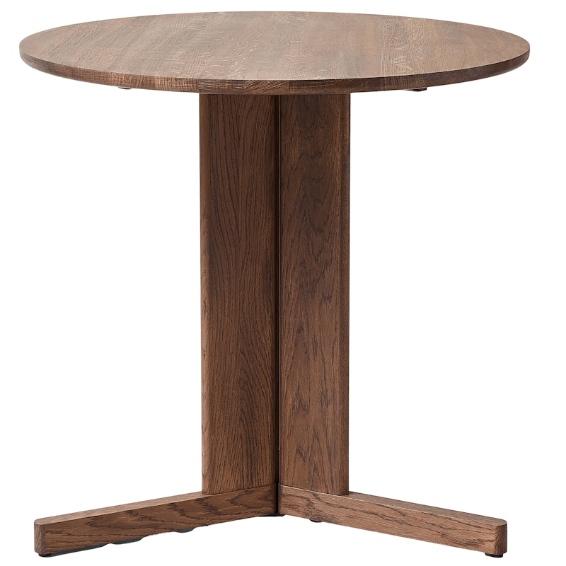 Trefoil Tafel 75 cm, Gerookt Eiken