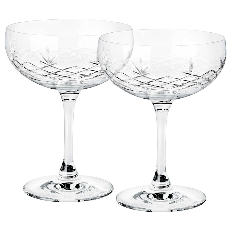 Crispy Gatsby Champagneglas 2 stk, Doorzichtig