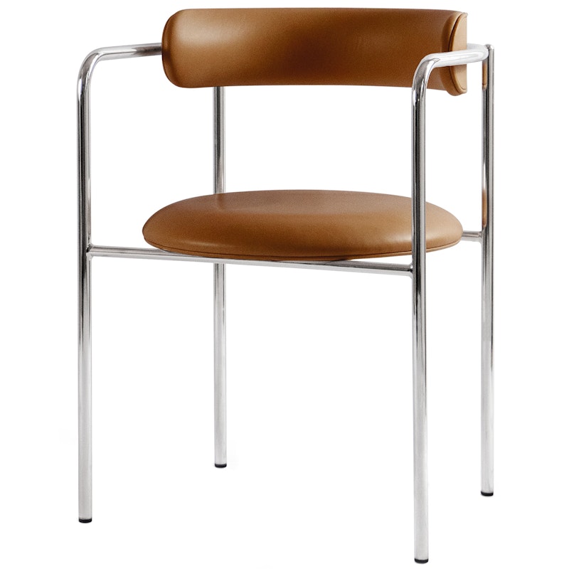 FF Fauteuil, Cognac Leer / Chroom