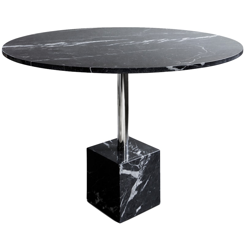 Knockout Eettafel Ø110 cm, Zwart Marmer