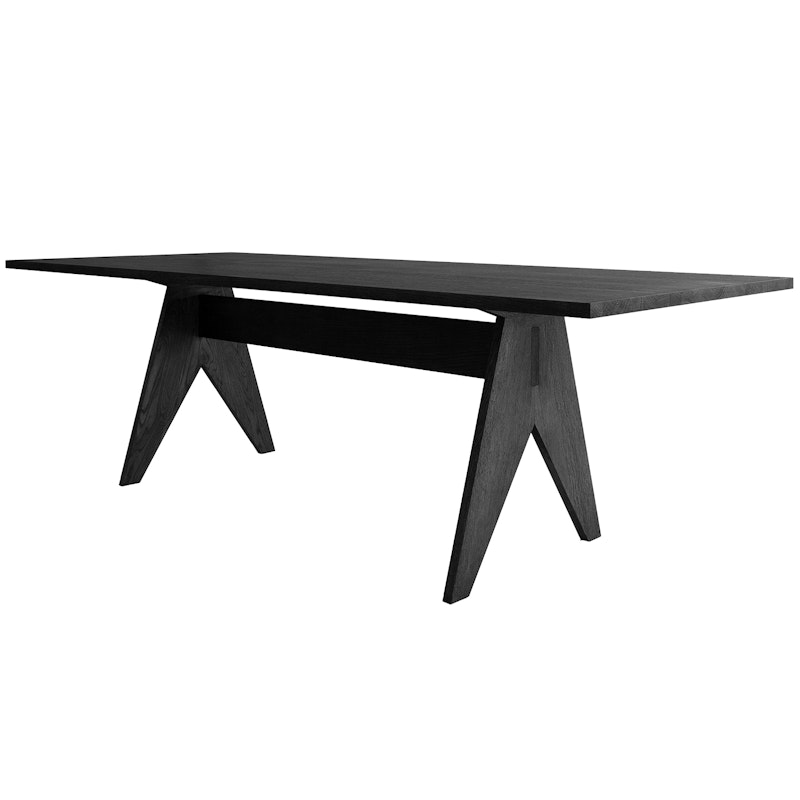 Pose Eettafel 95x250 cm, Zwart Eiken