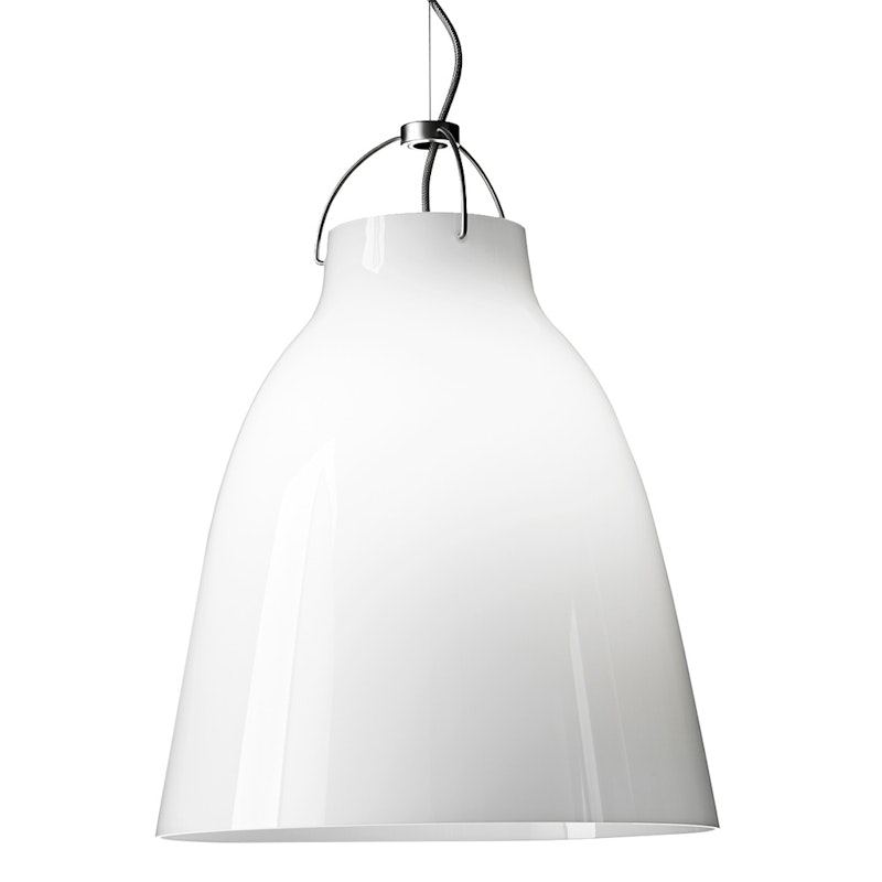 Caravaggio Opal Pendant P3, 6 m Cord, White