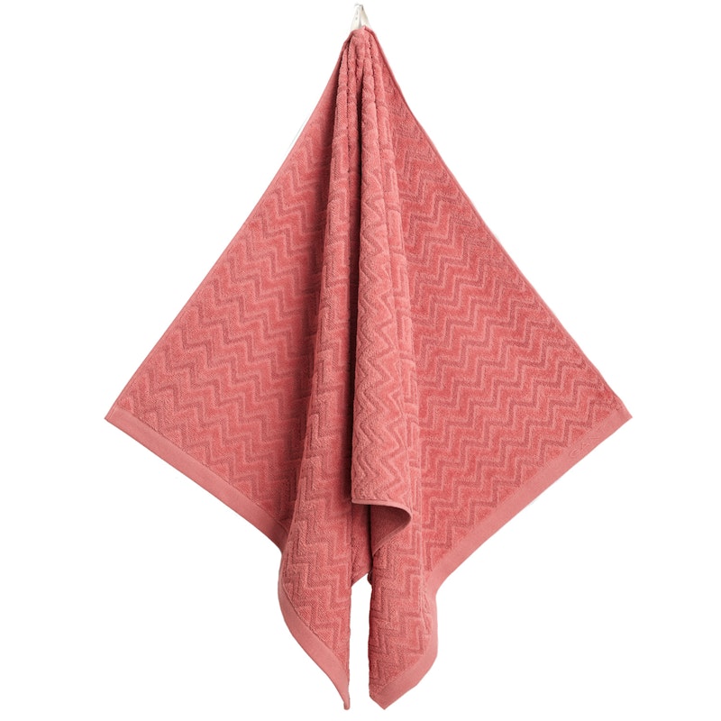 Jacquard Herringbone Handdoek 50x70 cm, Faded Brick
