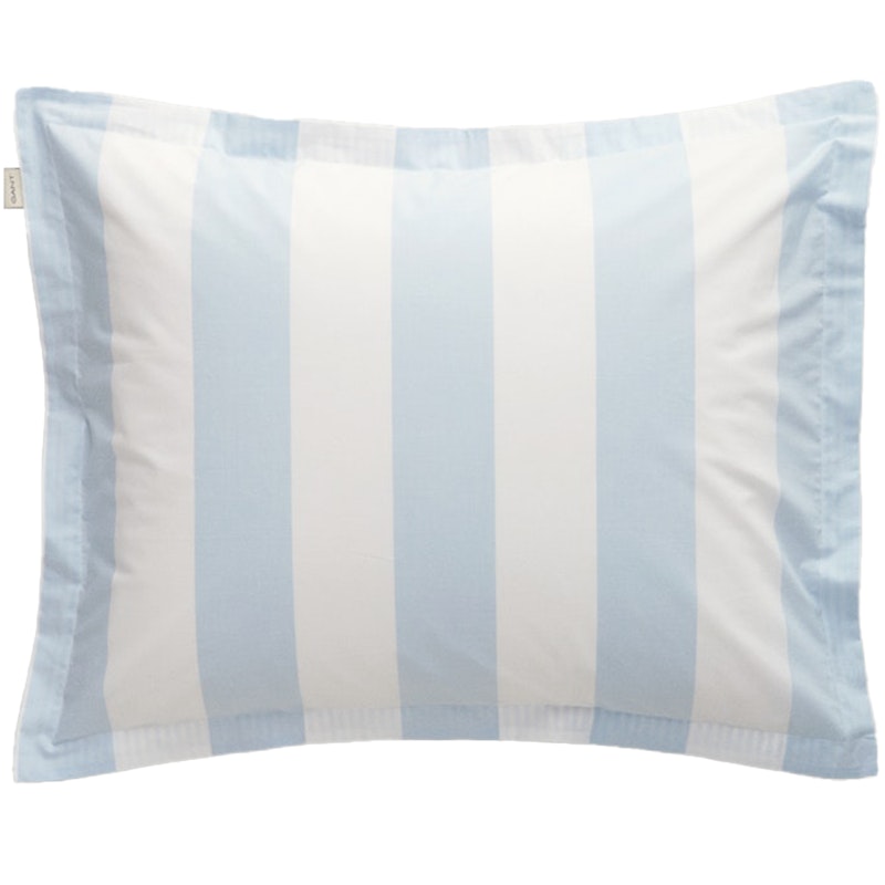 Percale Stripe Kussensloop, Rich Blue