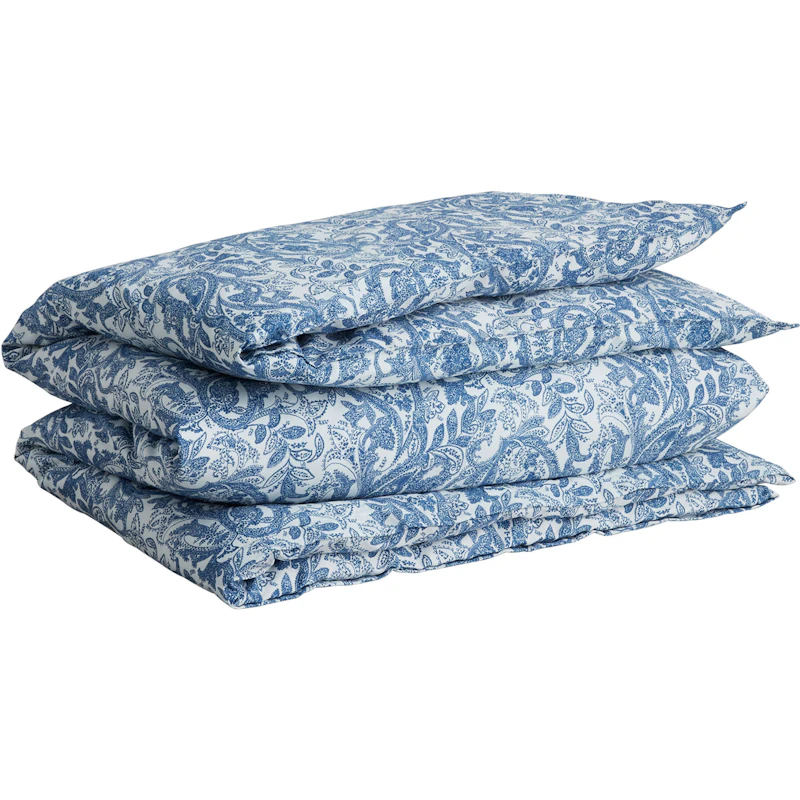 Porcelain Paisley Dekbedovertrek 220x220 cm, Lake Blue