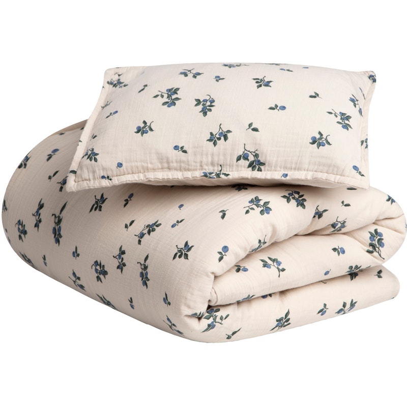 Blueberry Muslin Dekbedovertrekset, 70x80 + 28x35 cm