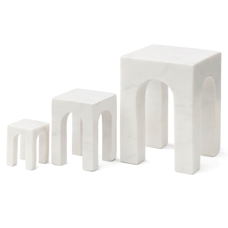 Arkis Bookend Boekensteun 3 Stuks, Wit