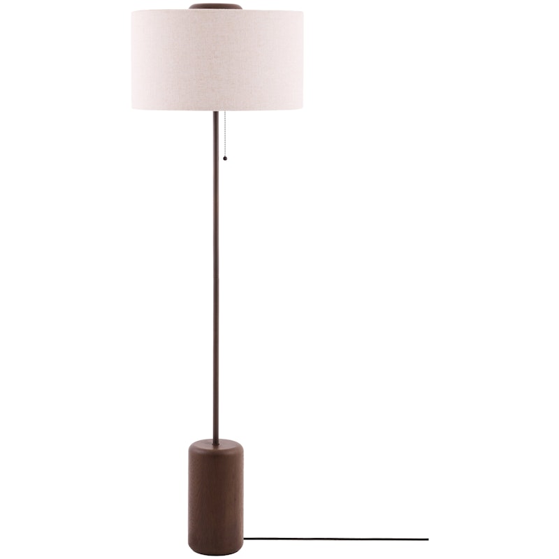 Bosco Vloerlamp, Donker gekleurd Eiken / Beige
