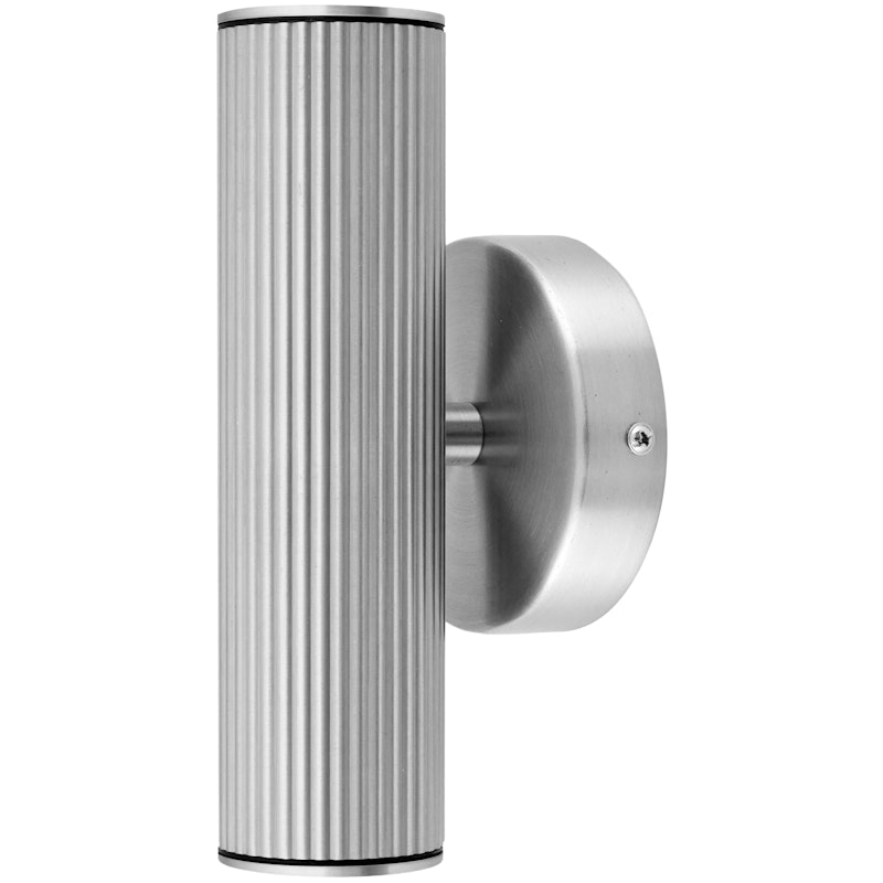 Hubble up/down Wandlamp, Geborsteld Staal