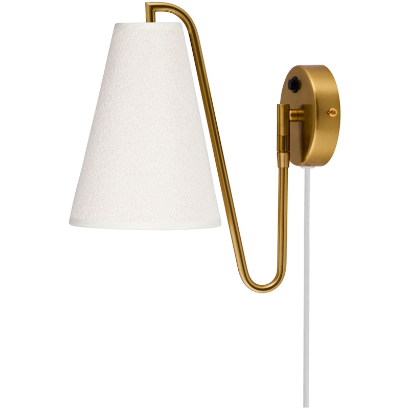 Lou Wandlamp, Wit / Geborsteld Messing