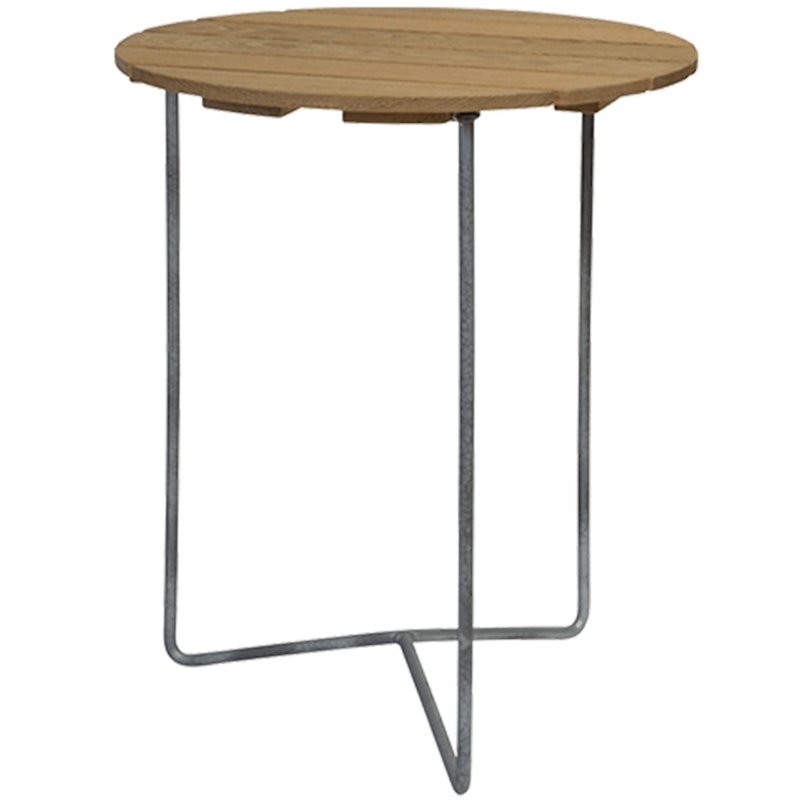 6B Tafel Ø60 cm, Geolied Eiken / Thermisch Verzinkt Staal