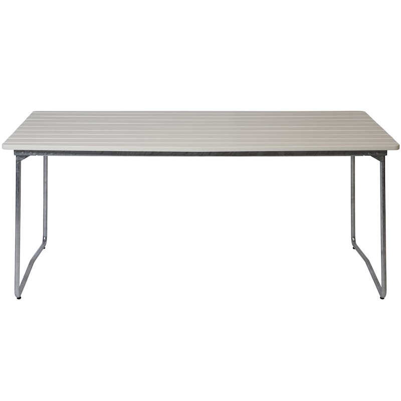 B31 Tafel 92x170 cm, Wit Gelakt Eiken / Thermisch Verzinkt Staal