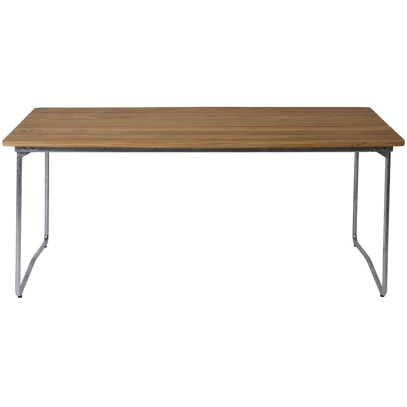 B31 Tafel 92x170 cm, Onbehandeld Teakhout / Thermisch Verzinkt Staal