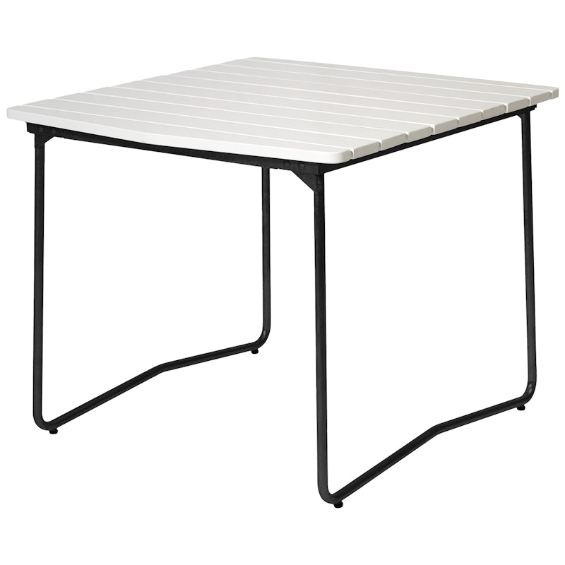 B31 Tafel 84x92 cm, Wit gelakt Eiken / Zwart