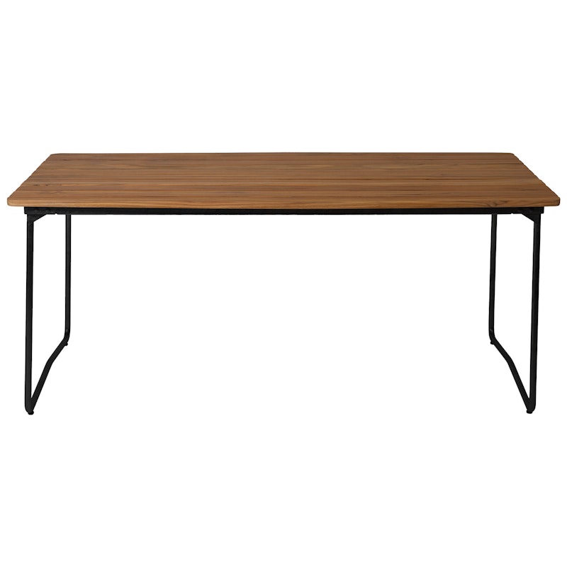 B31 Tafel 92x170 Cm, Onbehandeld Teakhout / Zwart