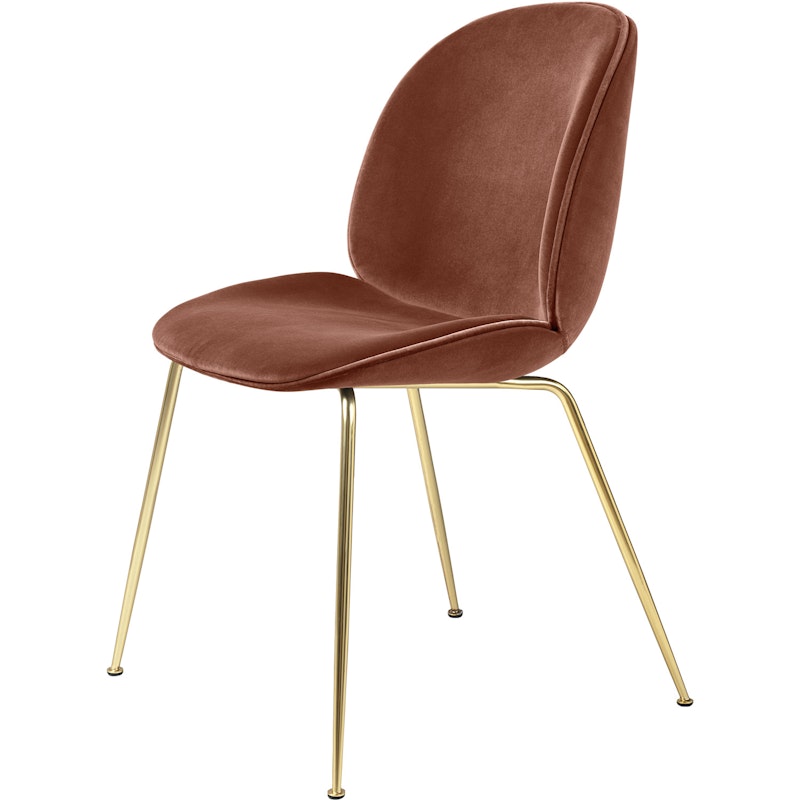 Beetle Stoel Brass / Velvet, Rusty Red