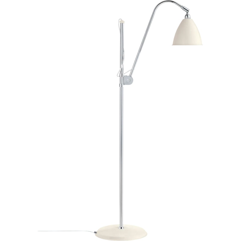Bestlite BL3S vloerlamp, chroom/wit semi-mat