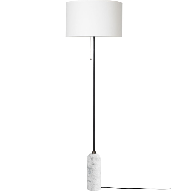 Gravity Vloerlamp, Wit Marmer / Wit