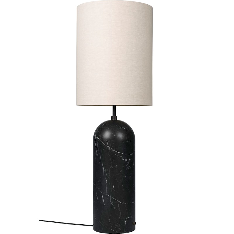 Gravity XL Vloerlamp Hoog, Zwart Marmer / Canvas